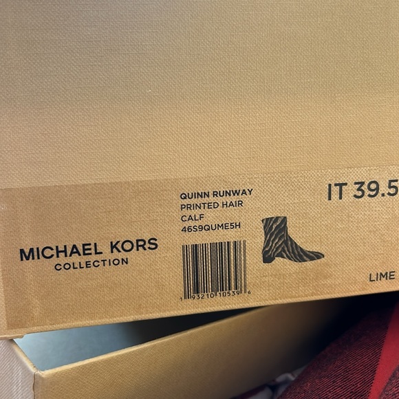 EUC Michael Kors Collection Quinn Runway Zebra Printed Hair Calf Booties Sz.39.5 - Picture 7 of 7